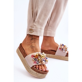 Chaussons Plateforme Femme S.Barski KV-578-1 Nude beige 2