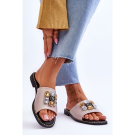 Chaussons Femme Avec Pierres S.Barski KV-2775-31 Nude beige 2