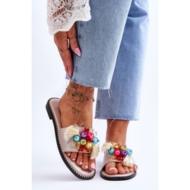 Chaussons Avec Perles Décoratives S.Barski KV-2775-47 Nude beige 1