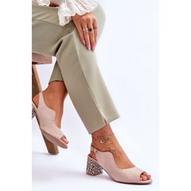 Sandales à Talon en Daim pour Femme Maciejka 05870-04 Beige 7