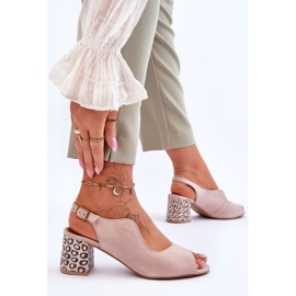 Sandales à Talon en Daim pour Femme Maciejka 05870-04 Beige 6