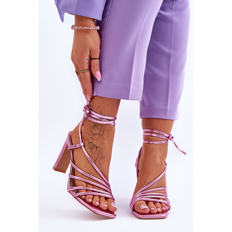 Sandales à talons hauts Tessoro à la mode rose 1