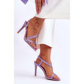 Elégant Slip-On Talons Hauts Violet Colima 3
