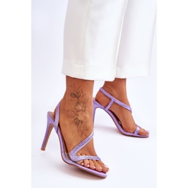 Elégant Slip-On Talons Hauts Violet Colima 2