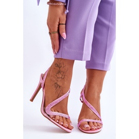 Elégant Slip-on Talons Hauts Rose Colima 1