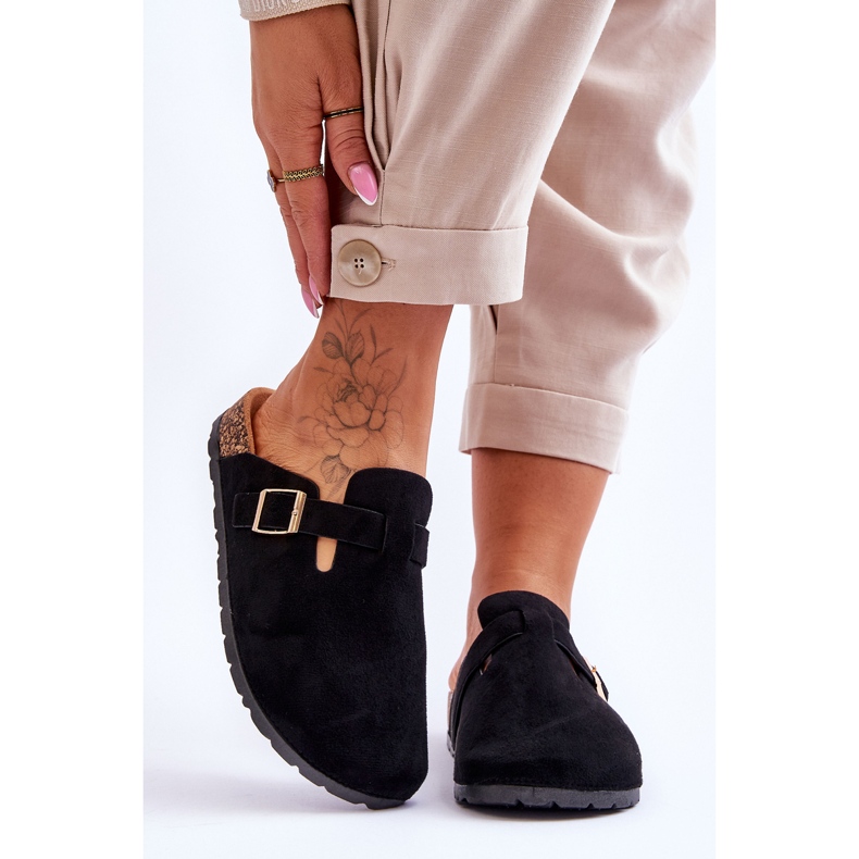 FJ1 Sandales Daim Sur Plateforme Liège Noir Vellma le noir 1