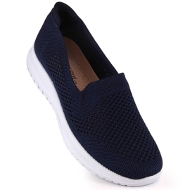 Atletico Chaussures de sport confortables à enfiler pour femmes bleu marine Style dames 1