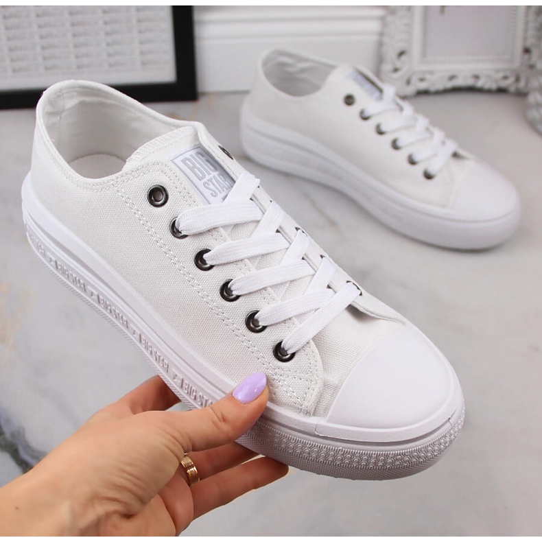 Baskets pour femmes sur la plate-forme blanche Big Star LL274A177 2