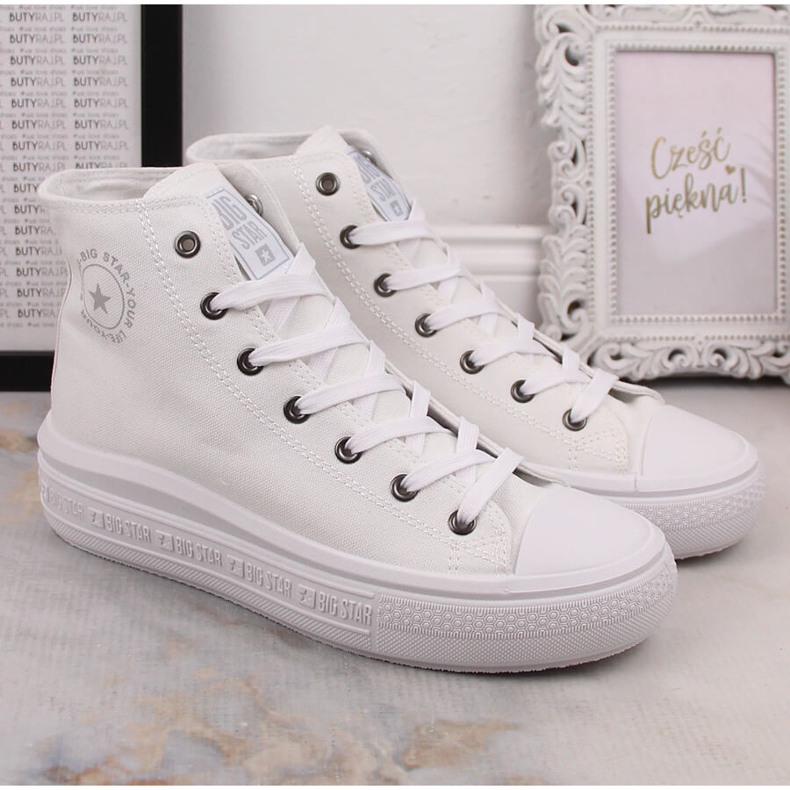 Baskets à la cheville pour femmes sur la plate-forme blanche Big Star LL274A183 2 Baskets à la cheville pour femmes sur la plate-forme blanche Big Star LL274A183 2