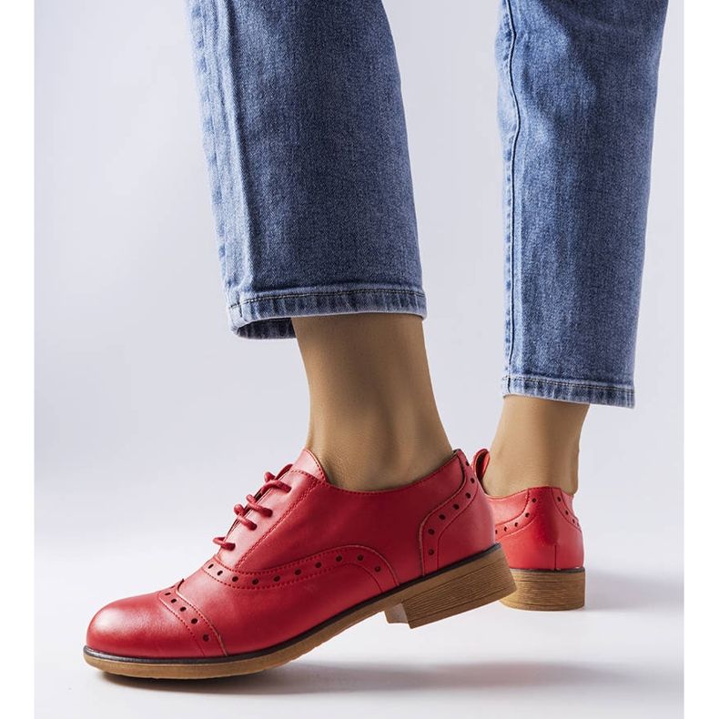 Derbies beiges LS5379 Taupe rouge 1