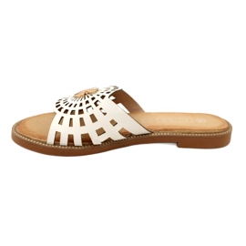 Tongs ajourées pour femmes à la mode avec zircons Filippo DK4621/23 WH blanc blanche 2