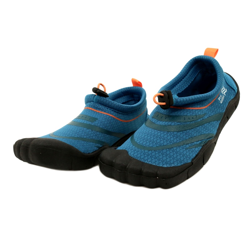 Chaussures aquatiques ProWater PRO-23-37-128L en néoprène bleu 3