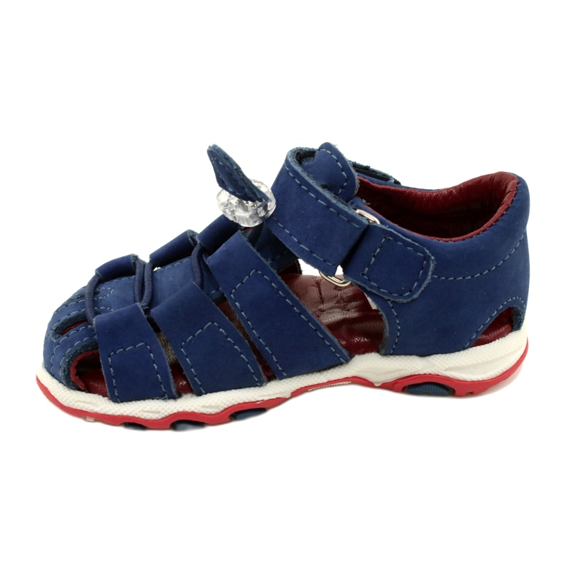 Sandales en cuir Boys Mazurek 1364 bleu marine 2