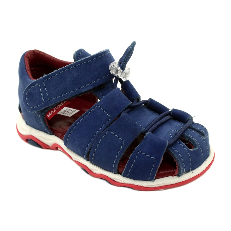 Sandales en cuir Boys Mazurek 1364 bleu marine 1