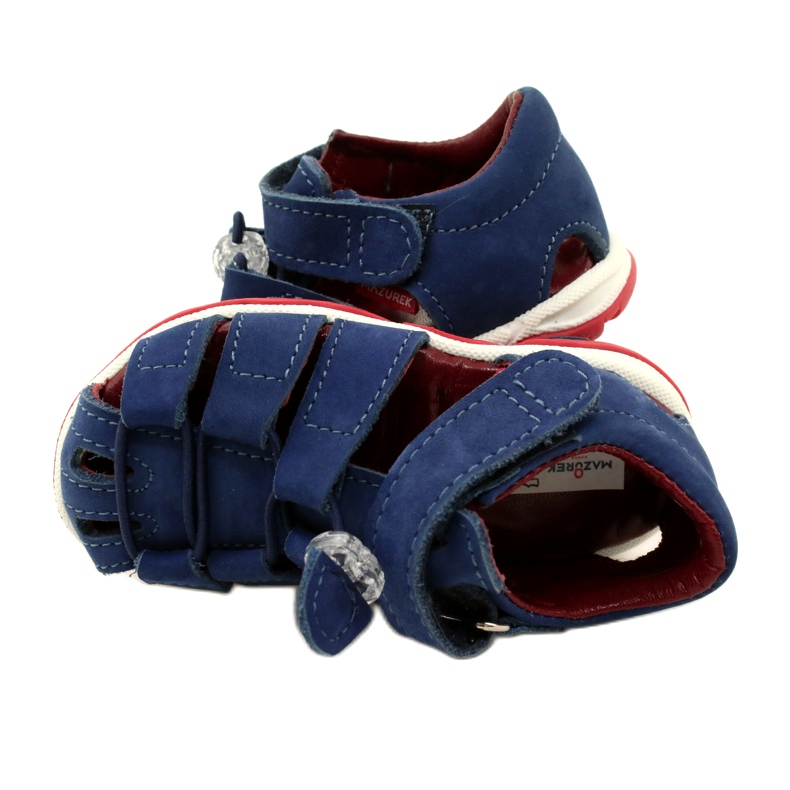 Sandales en cuir Boys Mazurek 1364 bleu marine 6