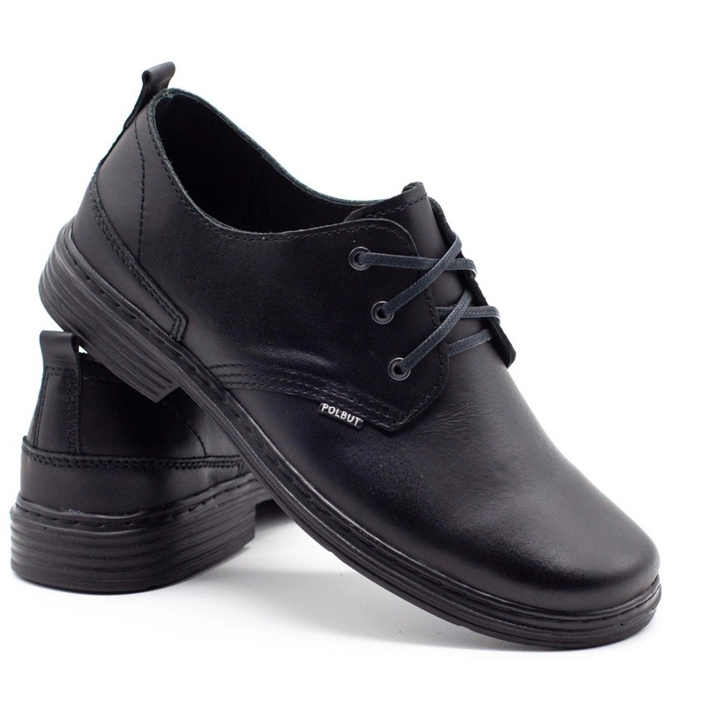 Polbut Chaussures pour hommes noires 191K le noir 3