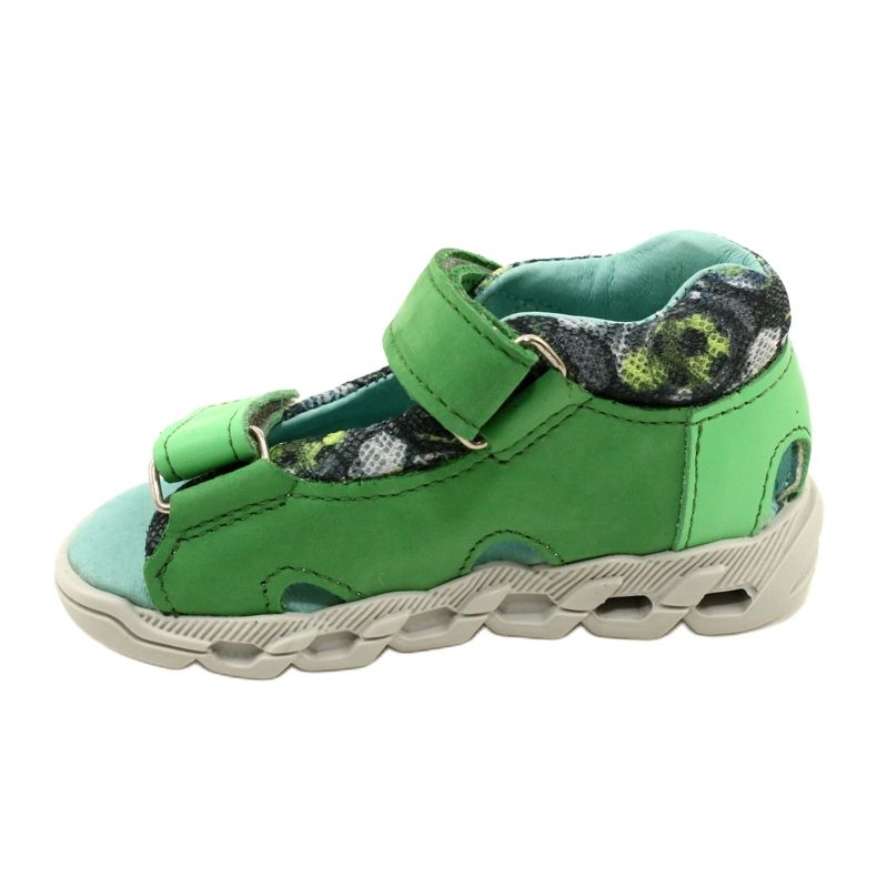Sandales en cuir pour enfants pour Velcro Mazurek 1363 vert 2