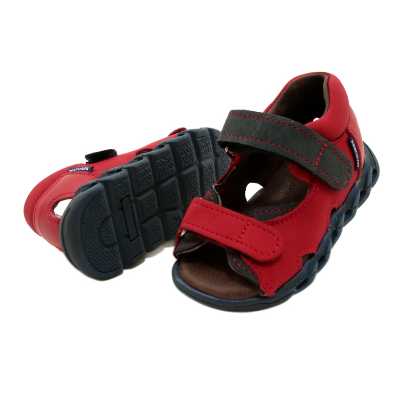 Sandales en cuir pour enfants pour fermeture scratch Mazurek 1363 rouge 4 Sandales en cuir pour enfants pour fermeture scratch Mazurek 1363 rouge 4