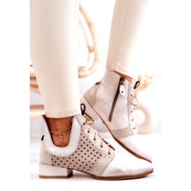 Bottines en Cuir Maciejka 05541-25 Beige clair 3