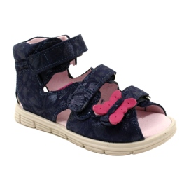 Sandales hautes préventives Mazurek 1291 Papillons bleu 1