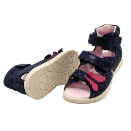 Sandales hautes préventives Mazurek 1291 Papillons bleu 4