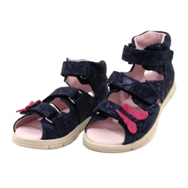 Sandales hautes préventives Mazurek 1291 Papillons bleu 3