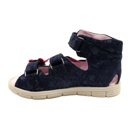 Sandales hautes préventives Mazurek 1291 Papillons bleu 2