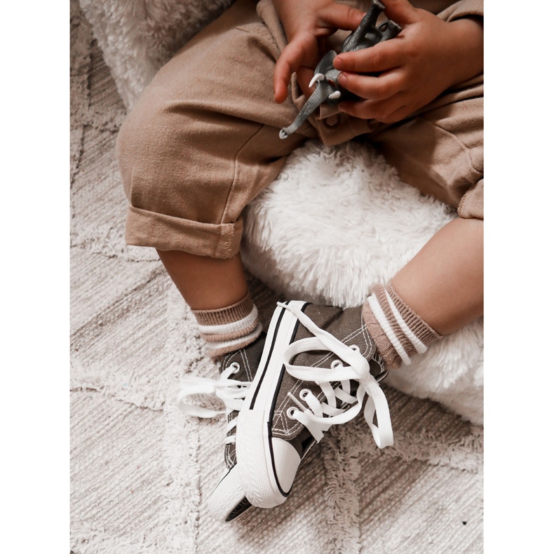 Baskets vertes-kaki pour enfants 1