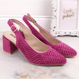 Sandales à talons en daim Jezzi W RMR2263-4 fuchsia rose 2