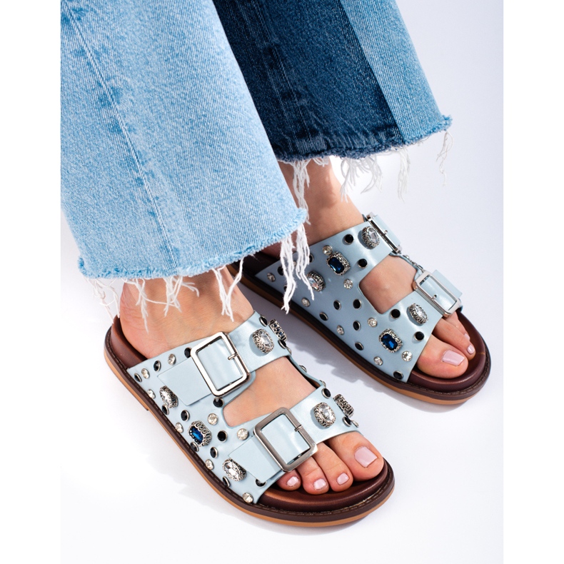 Seastar Tongs à la mode avec cristaux bleu 2