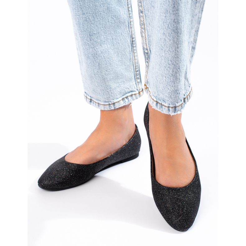 W. Potocki Ballerines en brocart noir de Potocki 1