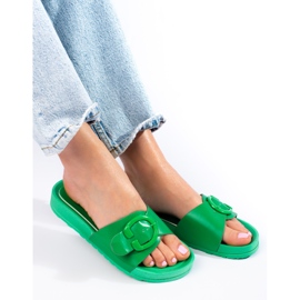Claquettes à boucle verte Shelovet 1 Claquettes à boucle verte Shelovet 1