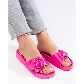 Claquettes roses à boucle Shelovet 1