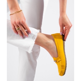 Mocassins classiques jaunes pour femmes de Shelovet 1