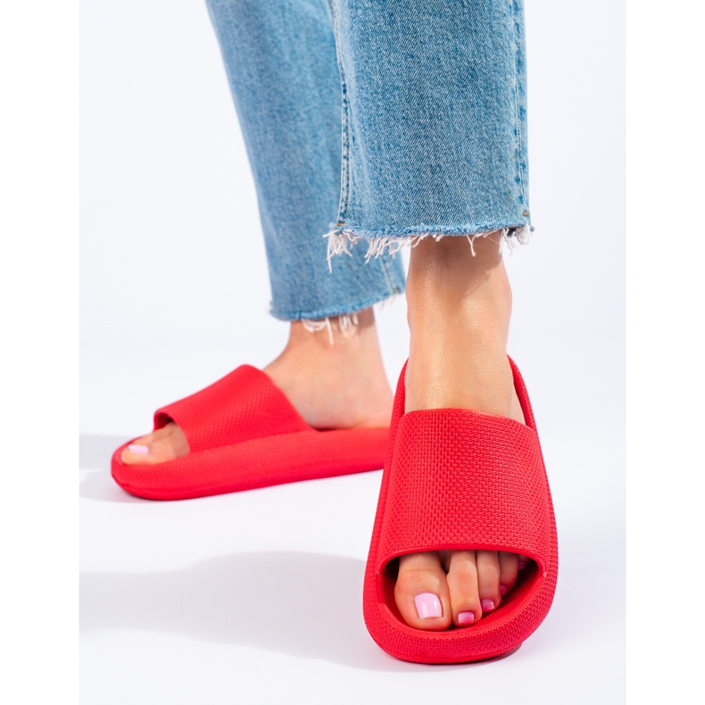 Chaussons femme Shelovet rouges 1