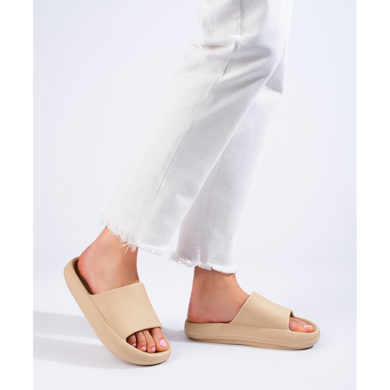 Chaussons femme crème Shelovet beige 1