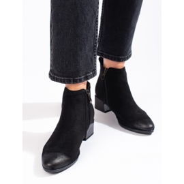 Bottes Vinceza en daim noir le noir 5