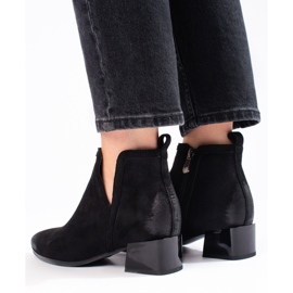 Bottes Vinceza en daim noir le noir 1