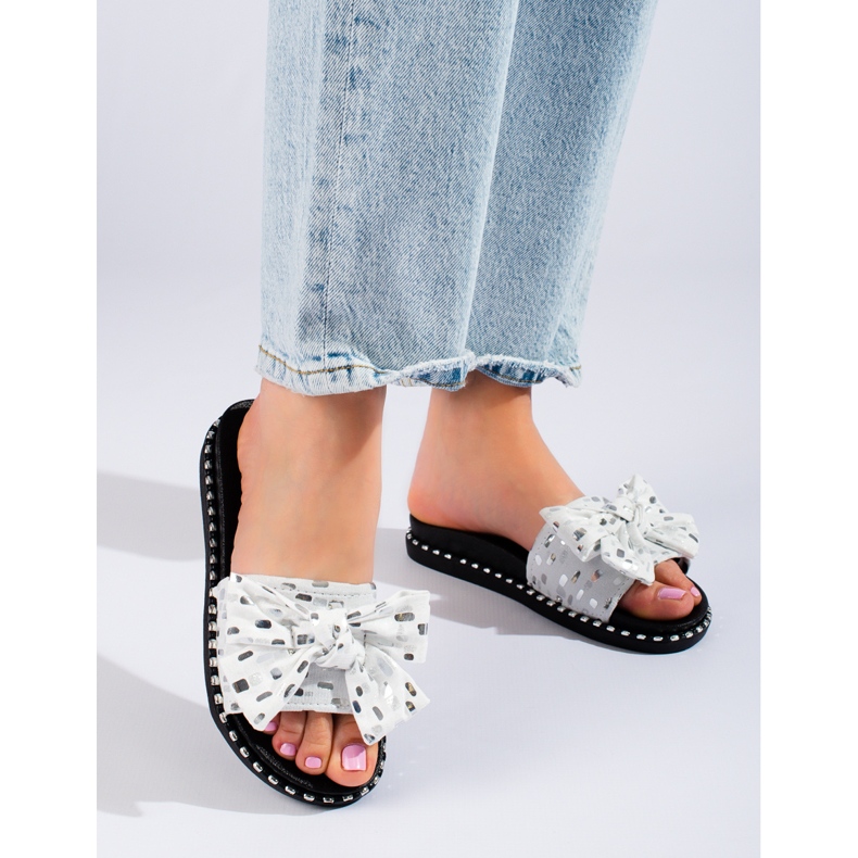 W. Potocki Chaussons femme à semelle épaisse, noir Potocki blanc 1