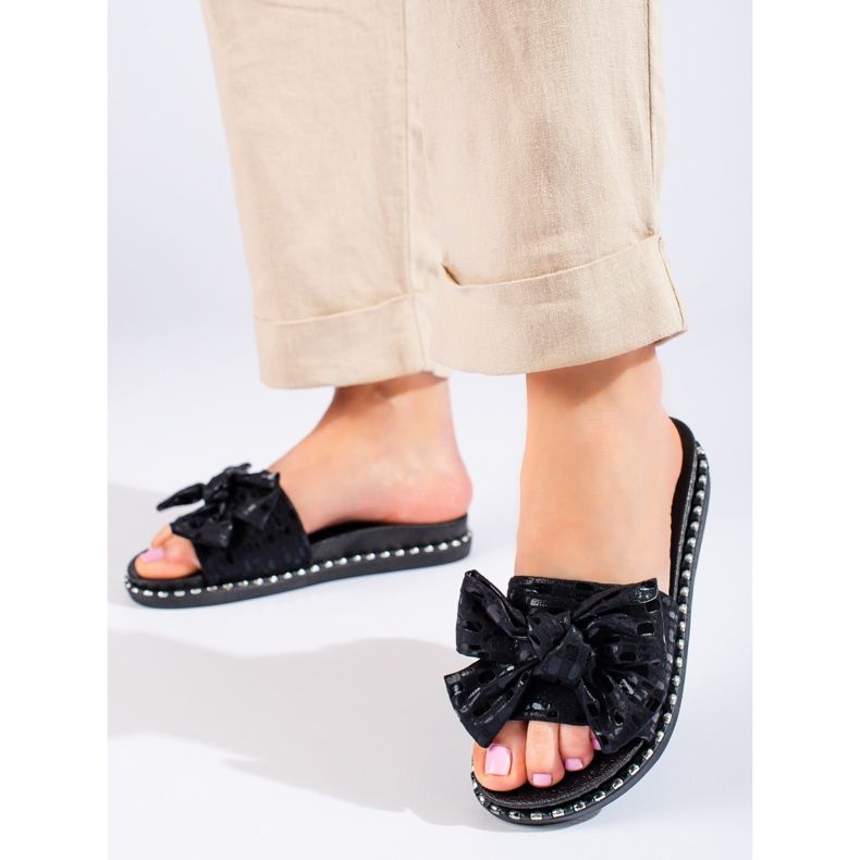 W. Potocki Chaussons femme à semelle épaisse, noir Potocki le noir 1