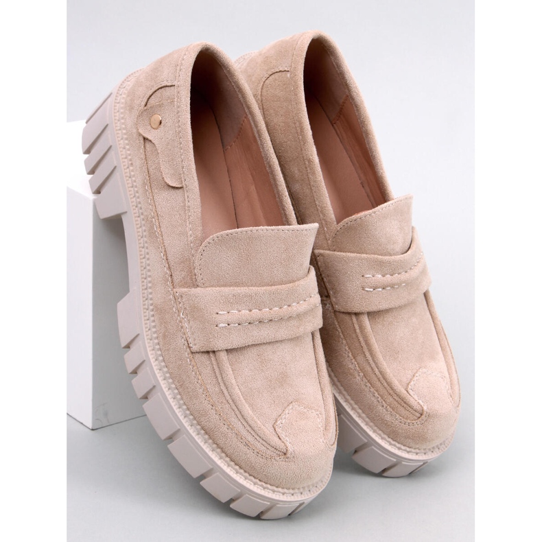 Mocassins à plateforme de Chandra Beige 1