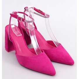 Escarpins à talons ouverts de Esten Fuchsia rose 1