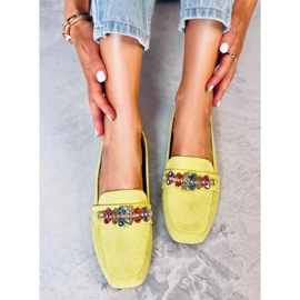 Mocassins à strass Davitian Green vert 3