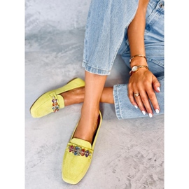 Mocassins à strass Davitian Green vert 4