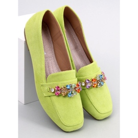 Mocassins à strass Davitian Green vert 1