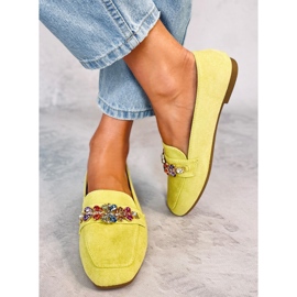 Mocassins à strass Davitian Green vert 2
