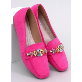Mocassins Davitian Strass Fuchsia rose 1