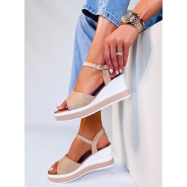 Sandales compensées Dirado Beige 2