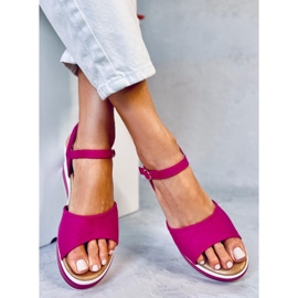 Sandales compensées Dirado Fuchsia rose 3