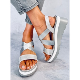 Sandales compensées Sethi Silver argent 5